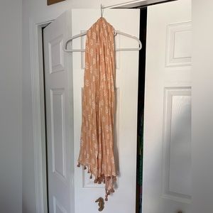 JCrew Floral Tassel Scarf - OS